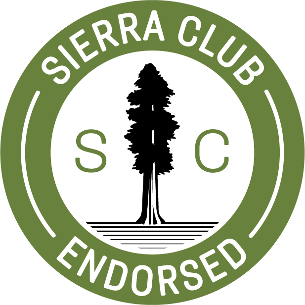 Sierra Club endorsement seal — Sierra Club has endorsed Michael Eckels Jr.